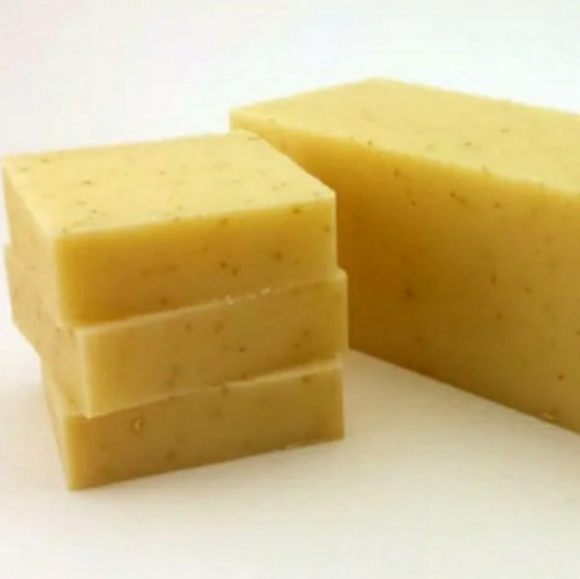 CHERRY ALMOND Premium Handmade Natural Body Scrub Bar Soap, 5 oz (3 pack) - Picture 1 of 6